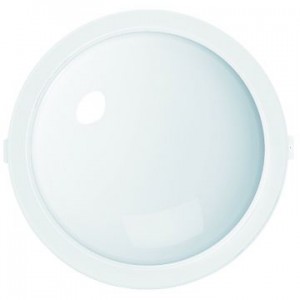 Aplique LED de pared redondo de policarbonato, 10W, IP44